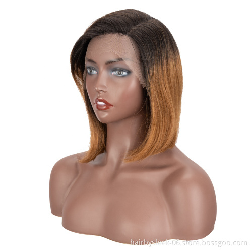 Wholesale Human hair Bob Lace Front Wigs Hair Natural Brazilian Remy Human Hair Wigs Pixie Cut Lace Part Wig extentions